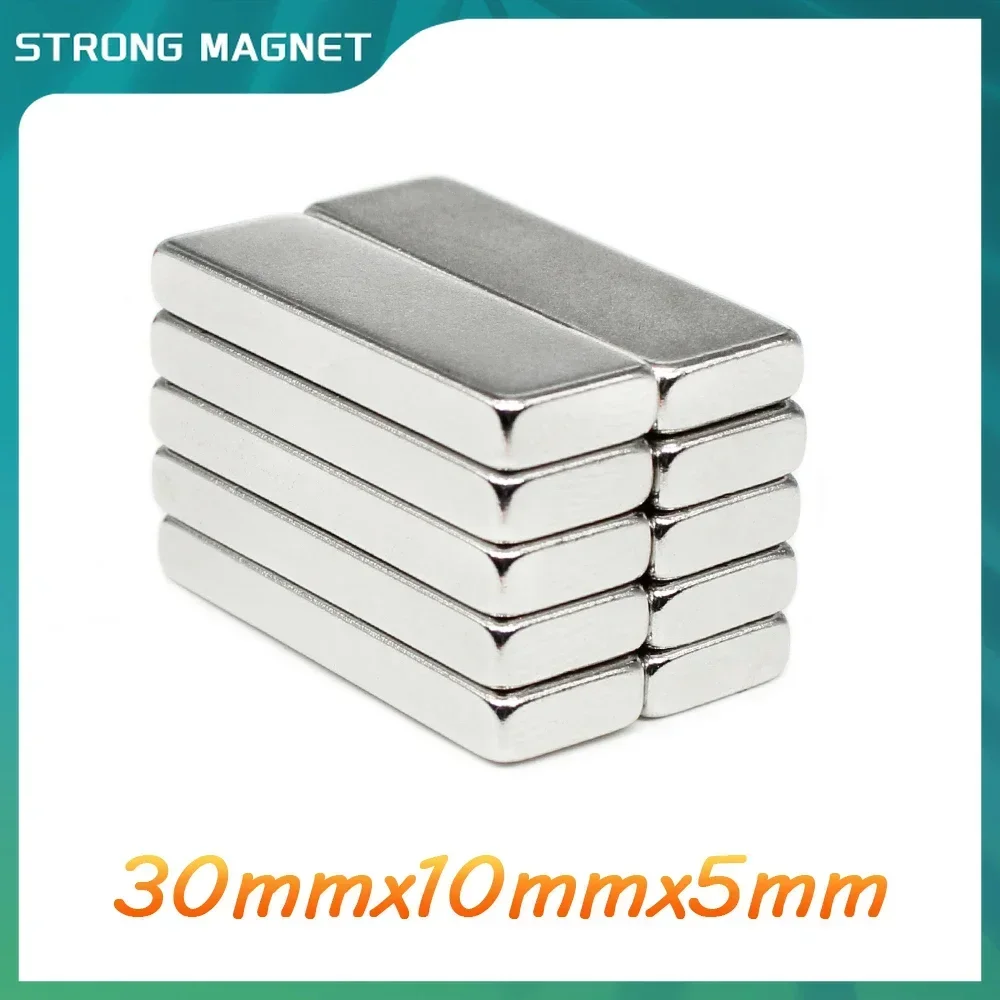 

20PCS 30x10x5 NdFeB Block Super Powerful Strong Magnetic Magnets 30x10x5mm Rare Earth Neodymium Magnet 30*10*5