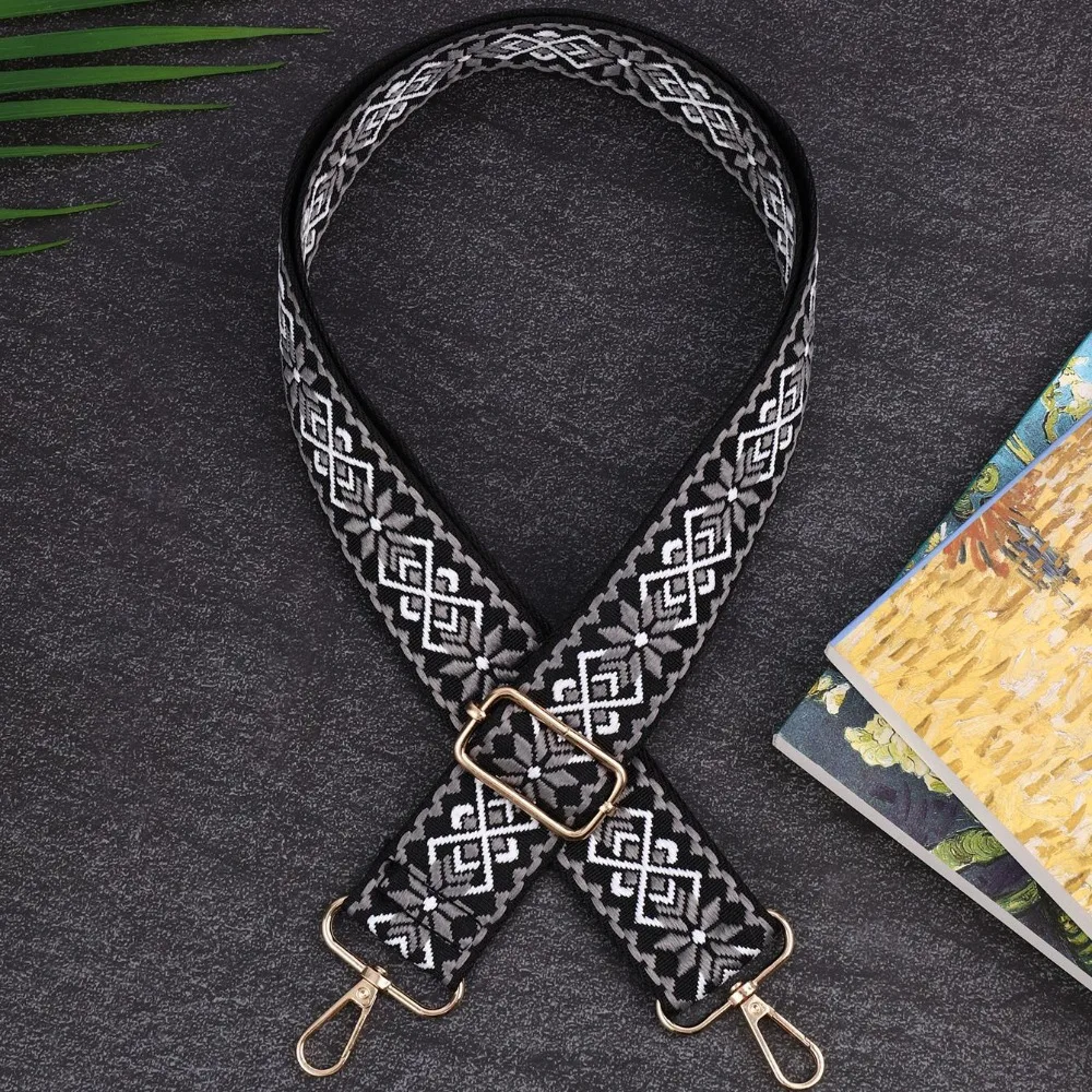 

Nylon Crossbody Bag Strap Ethnic Style Detachable Shoulder Bag Belts Adjustable Replacement Messenger Bags Strap