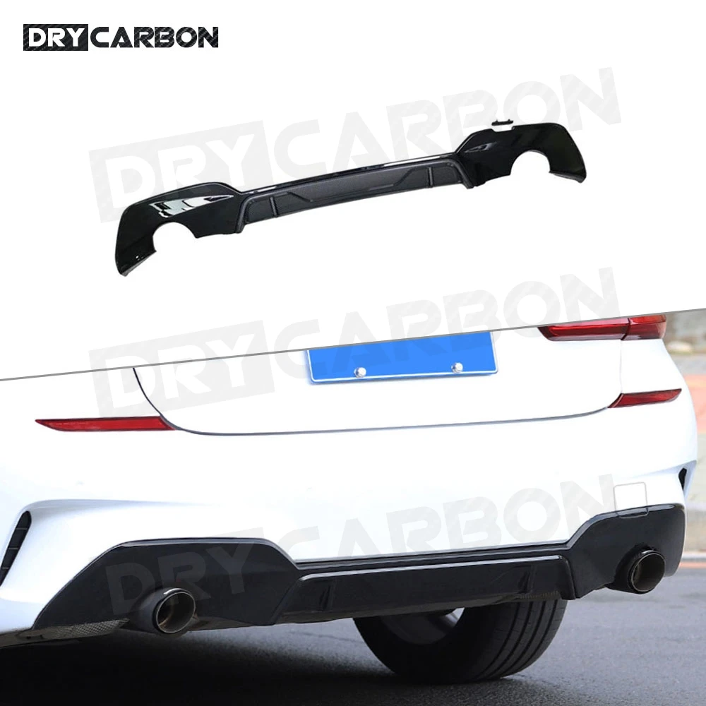 

For BMW 3 Series G20 G28 M Sport 2019 2020 Car Rear Lip Diffuser ABS Black Bumper Lip Protector Spoiler Accessories