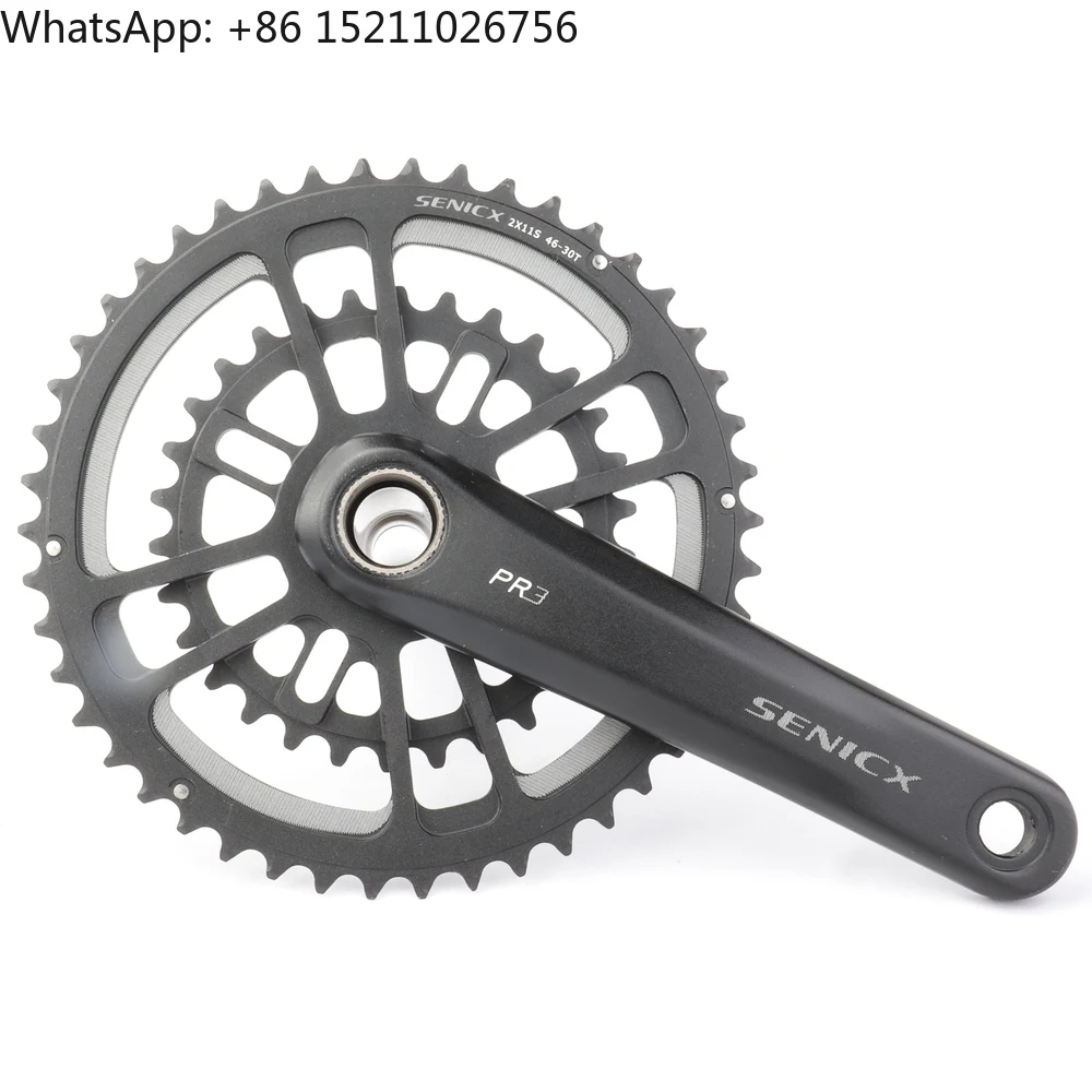 SENICX Road Bike Bicycle Crankset FC-PR3-A2 50/34T 52/36T 165/170/175mm Sprocket Direct Mount 11S/12S CNC with Bottom Bracket