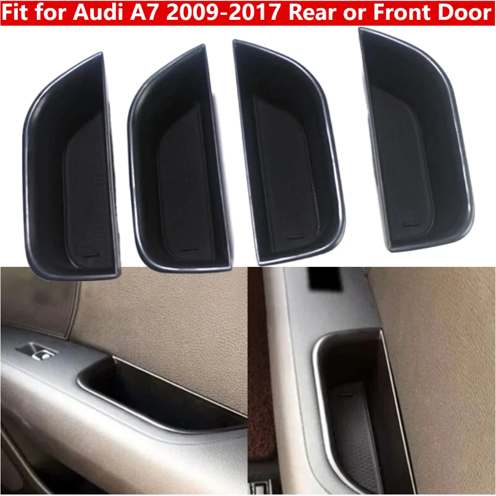 

2 шт./компл. передние и задние органайзеры для дверных ручек автомобиля, для организации пространства салона, для Audi A7 2009-2017