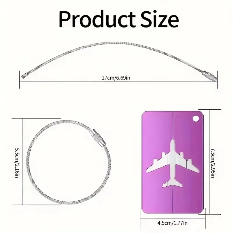 금속 수하물 태그, 내구성 수하물 식별, 비즈니스 카드홀더, 패션 태그, 여행 액세서리