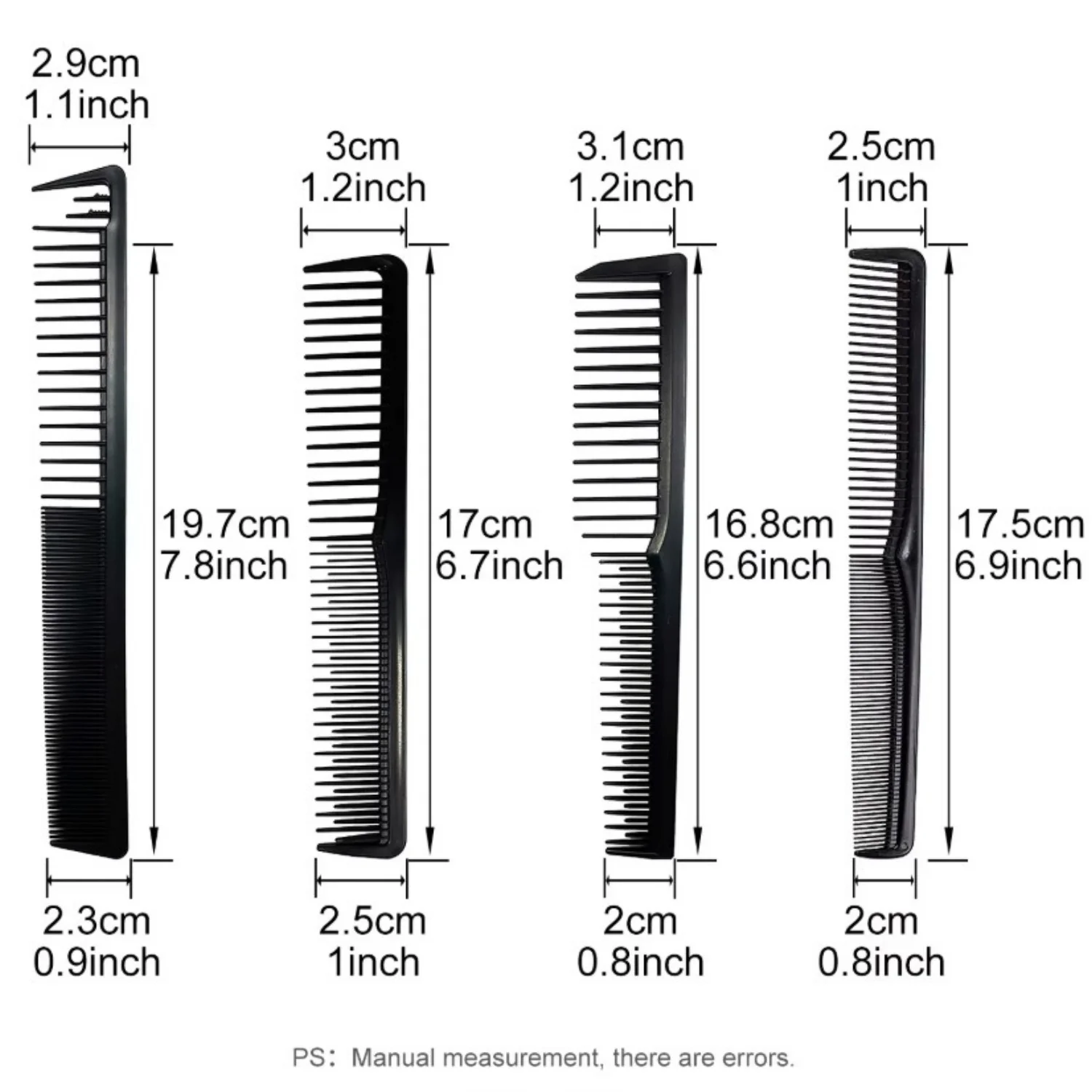 Barbershop High Quality Black Straight Hair Combs Salon Hairdressing Antistatic Carbon Fiber Comb For Barber Hair Cutting Tools