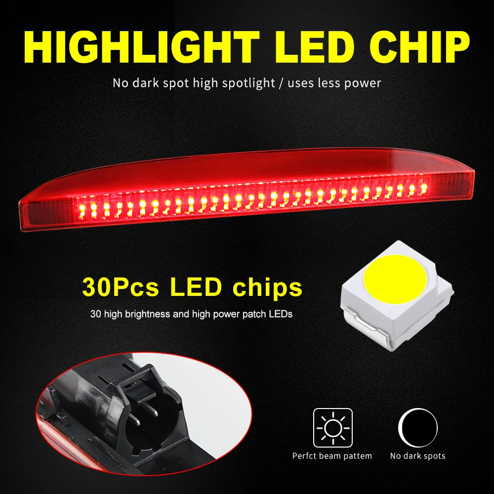 LED 3rd Third Brake Light for Renault Clio II III 1998-2012 Hatchback OEM 7700410753 Red/Smoke Lens High Mount Stop Lamp - Image 5