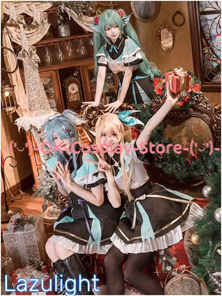 Lazulight Finana Elira Pomu Cosplay Costumes Vtuber Cosplay Dress Anime Clothing Halloween Party Uniforms Custom Made