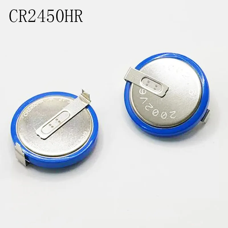 1PCS/LOT  CR2450HR with pins 3V  2450HR 2450 High temperature resistance，LiMnO2  Tire pressure monitoring battery