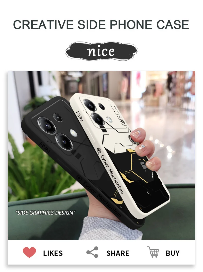 Gold Maschinen Telefon Fall Für Xiaomi Poco F8 F7 X7 X6 F6 M6 M5 M5S F5 X5 F4 X4 M4 F3 X3 Ultra Pro GT Silikon Abdeckung – Detail 1