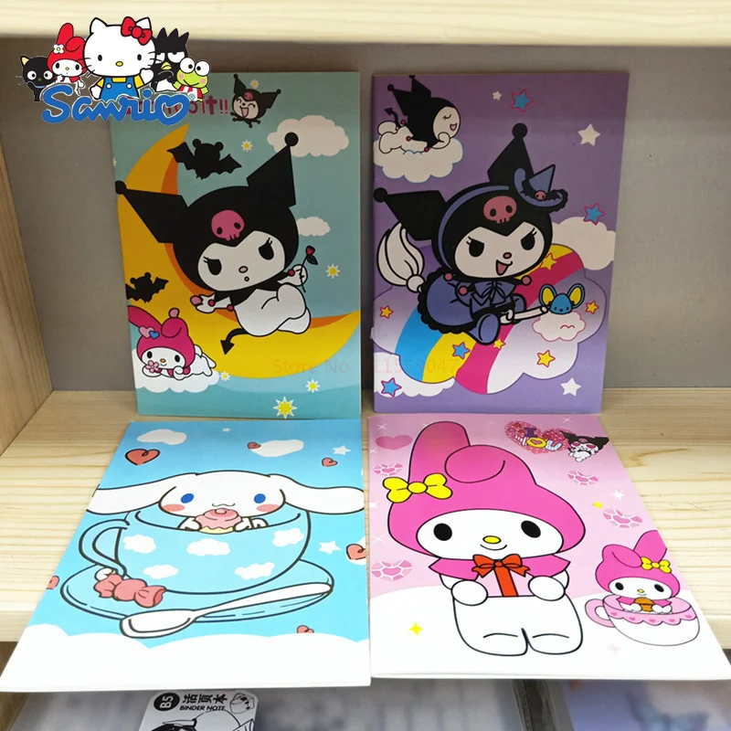 20pcs Sanrio Hello Kitty Notebooks Kuromi Cinnamoroll Melody Notepad Daily Weekly Planners School Supplies Stationery Wholesale