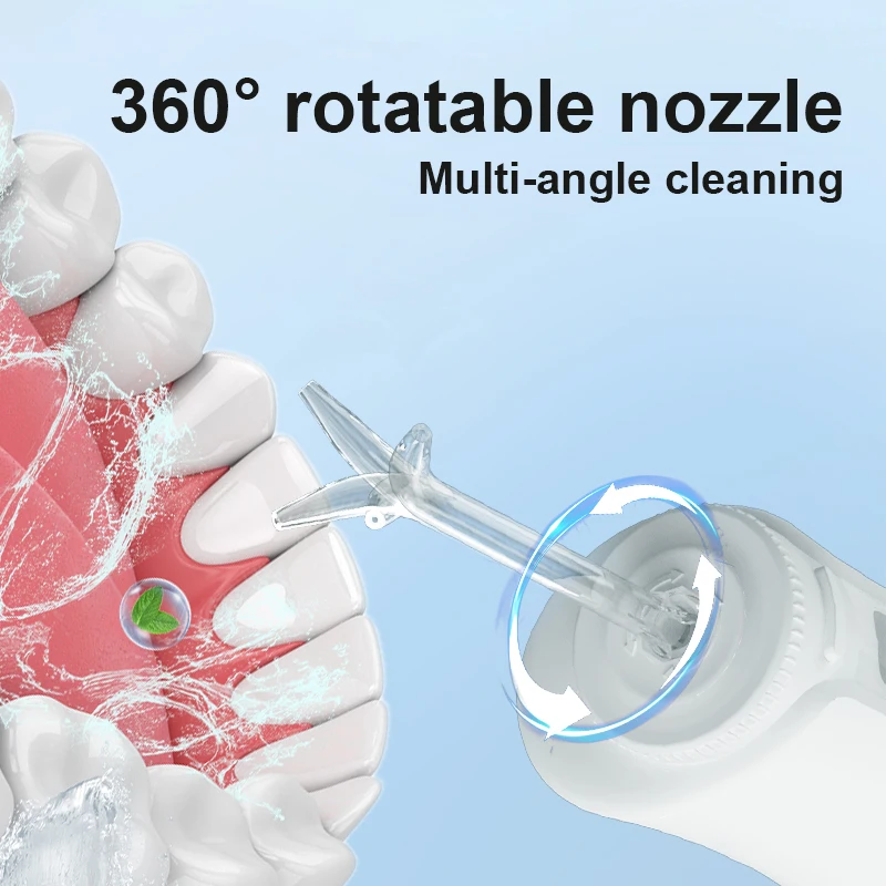 المحمولة عن طريق الفم الري 4 طرق الأسنان نظافة جهاز تنظيف الأسنان بالماء قابلة للشحن 300 مللي خزان المياه النفاثة الخيط خلة أسنان 5 طائرة تلميح