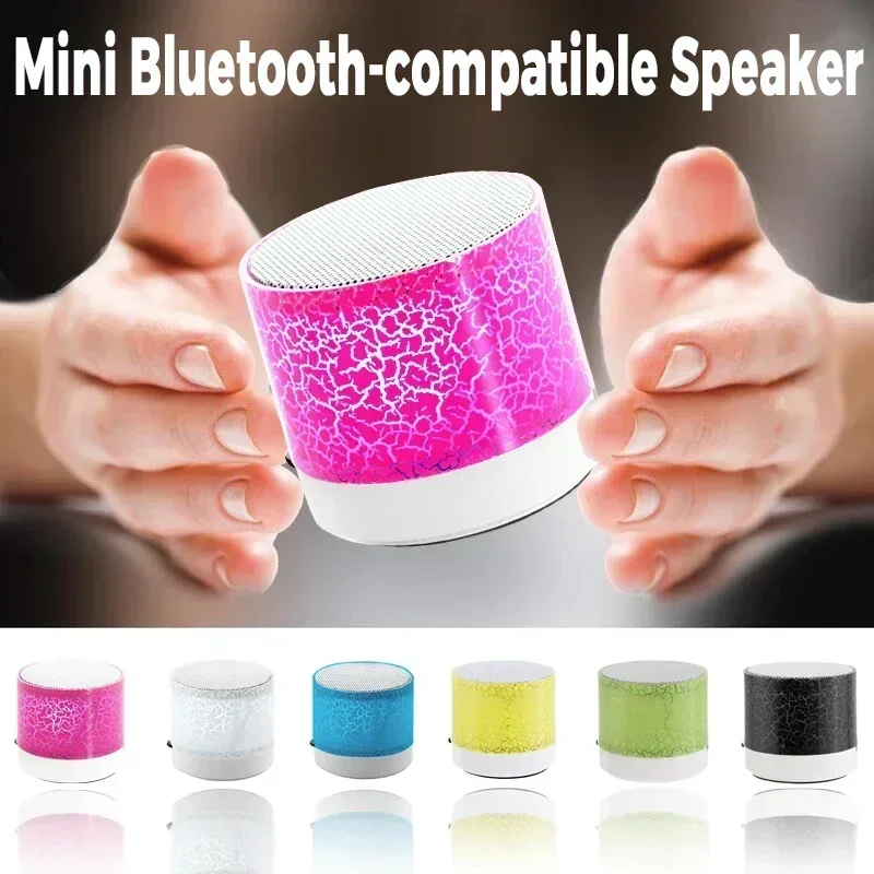 A9 Mini Wireless Loud Speakers Bluetooth-compatible Speaker MP3 Stereo Audio Music Player Crack LED TF USB Subwoofer Speake r