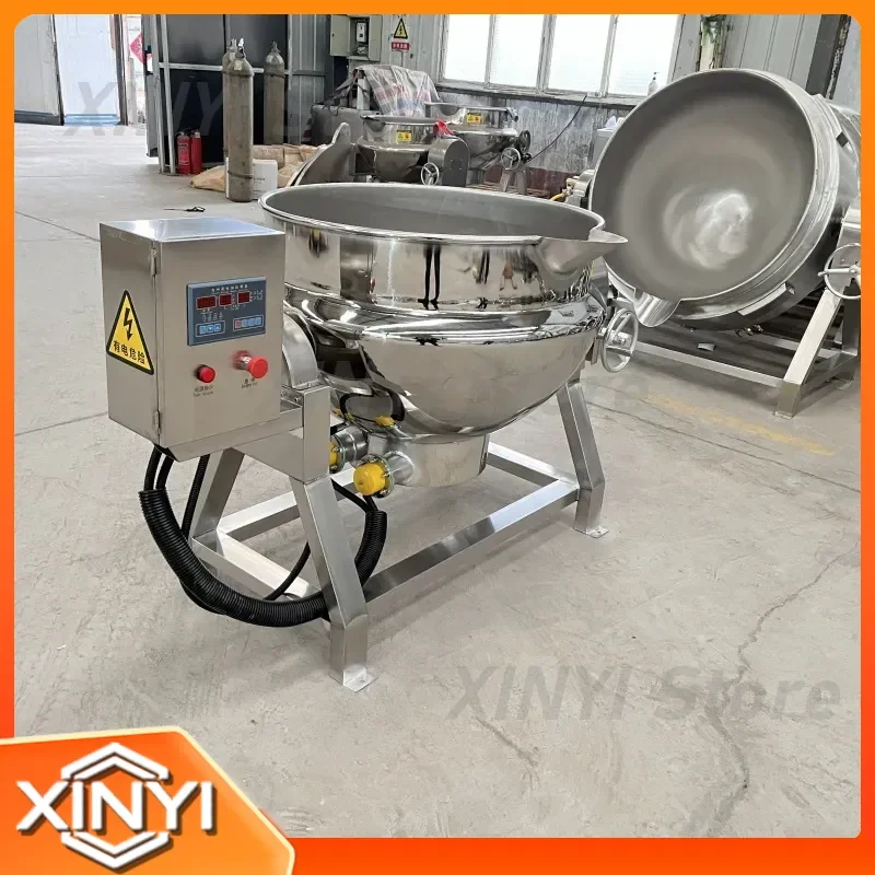 for Stainless Steel Electric Heating Sandwich Pot Tilted Large Soy Sauce Beef Braised Soup Pot Cooked Food Braised Sandwich