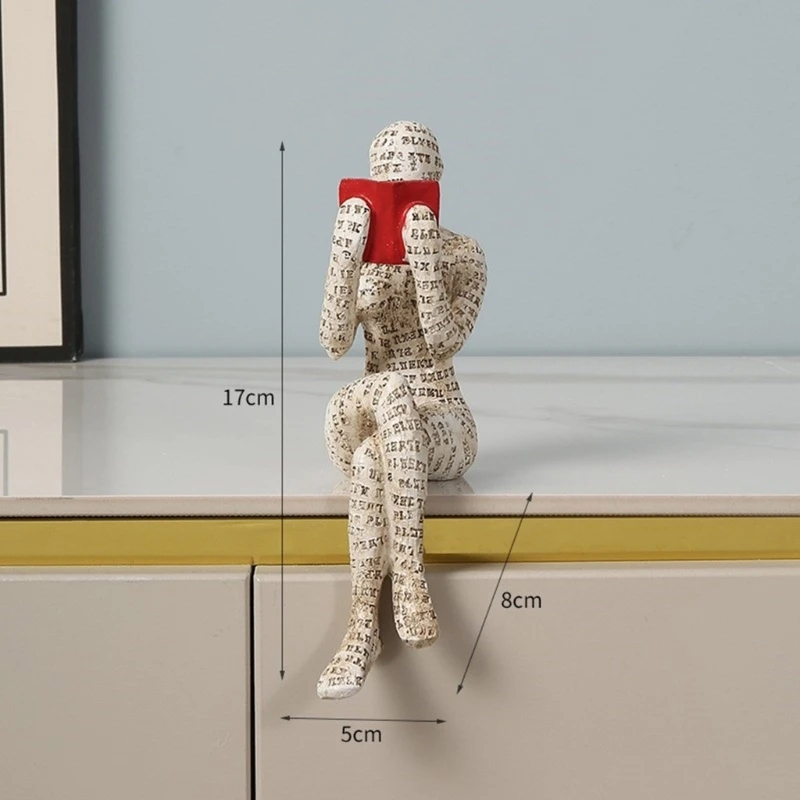 Captivating Resin Sculpture Portraying a Literary Woman