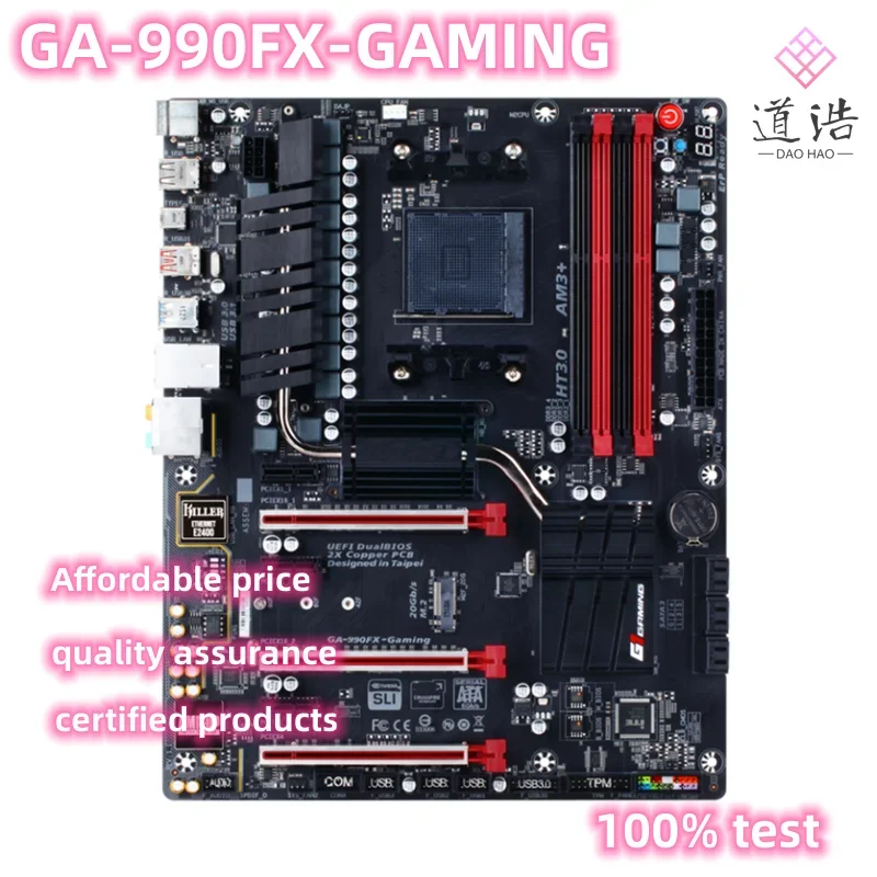 For GA-990FX-GAMING Motherboard 32GB M.2 SATA3.0 Socket AM3+ DDR3 ATX 990FX Mainboard 100% Tested Fully Work