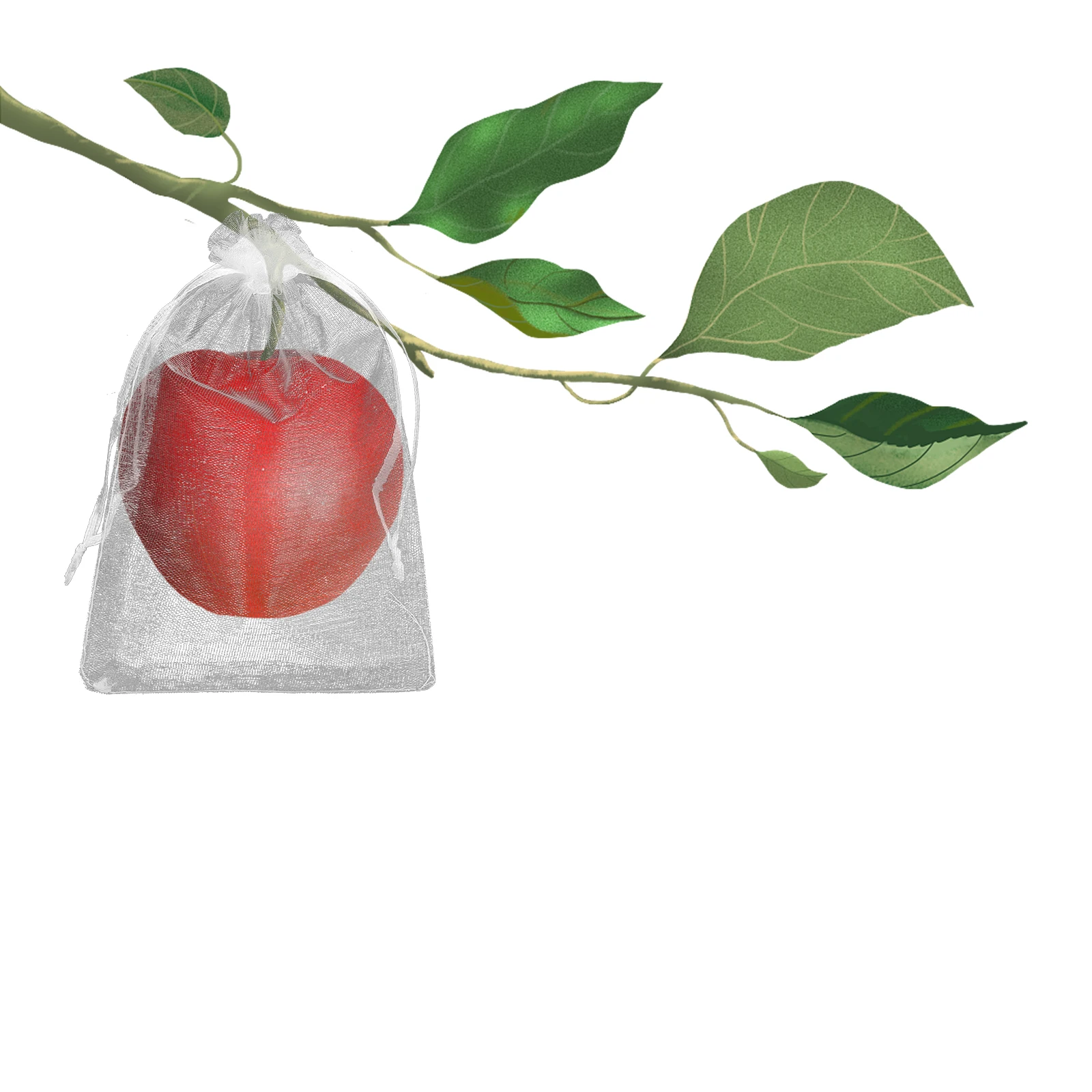 

50pcs Fruit Protection Mesh Netting Bags With Drawstring For Gardenreusable Anti-Bird Pest Control Baggarden Fruit Mesh Grow