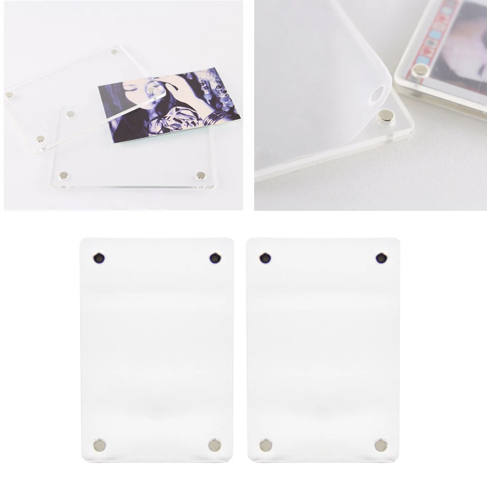 Nuovo 1-10 Pack 3 pollici acrilico frigorifero magnetico 2 lati cornice per foto per Fujifilm Instax Mini 9 8 7s 25 50s Mini Film carta fotografica