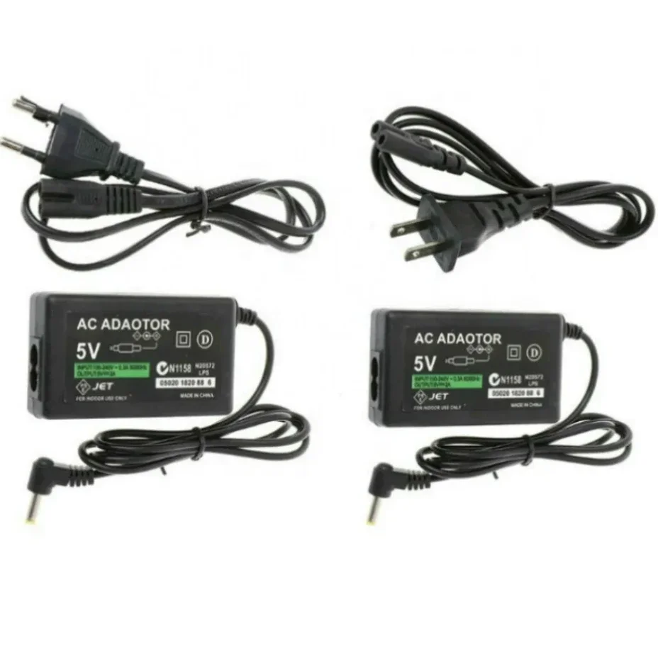 300pcs Replacement 5V EU US Plug AC Power Adapter Wall Charger Cable Supply For PSP 1000 2000 3000
