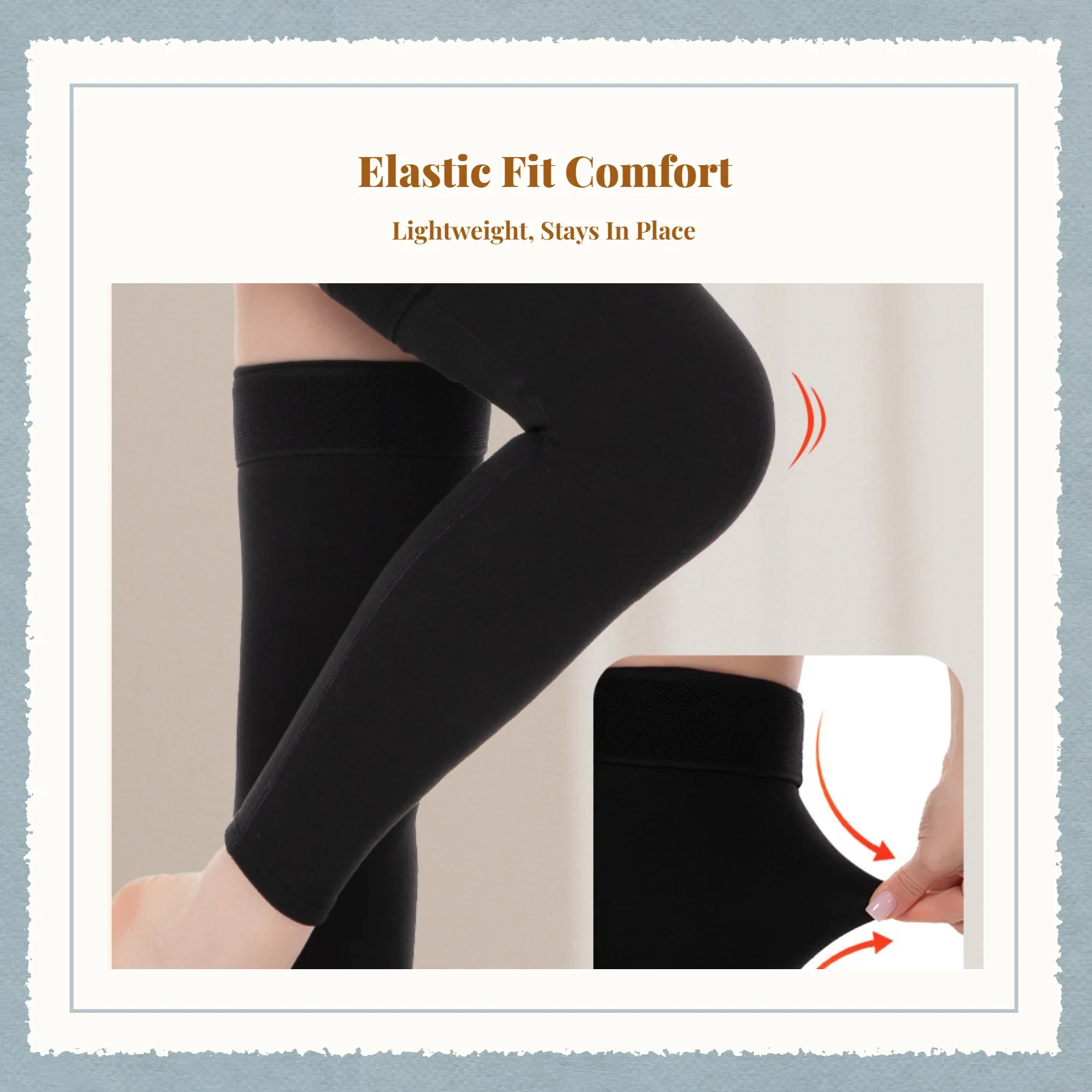 Knee Compression Sleeve, Extra Thick, Heat Retaining, Women