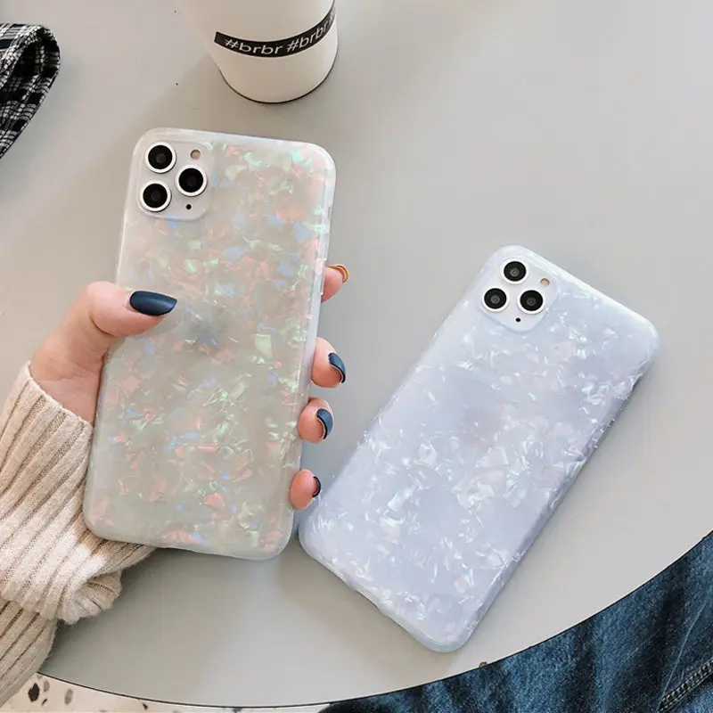 Glitter Dream Conch Shell Phone Case For Samsung Galaxy S24 S23 S22 S21 S20 FE Ultra 5G S10E S10 S9 S8 Plus Silicone Cover Coque