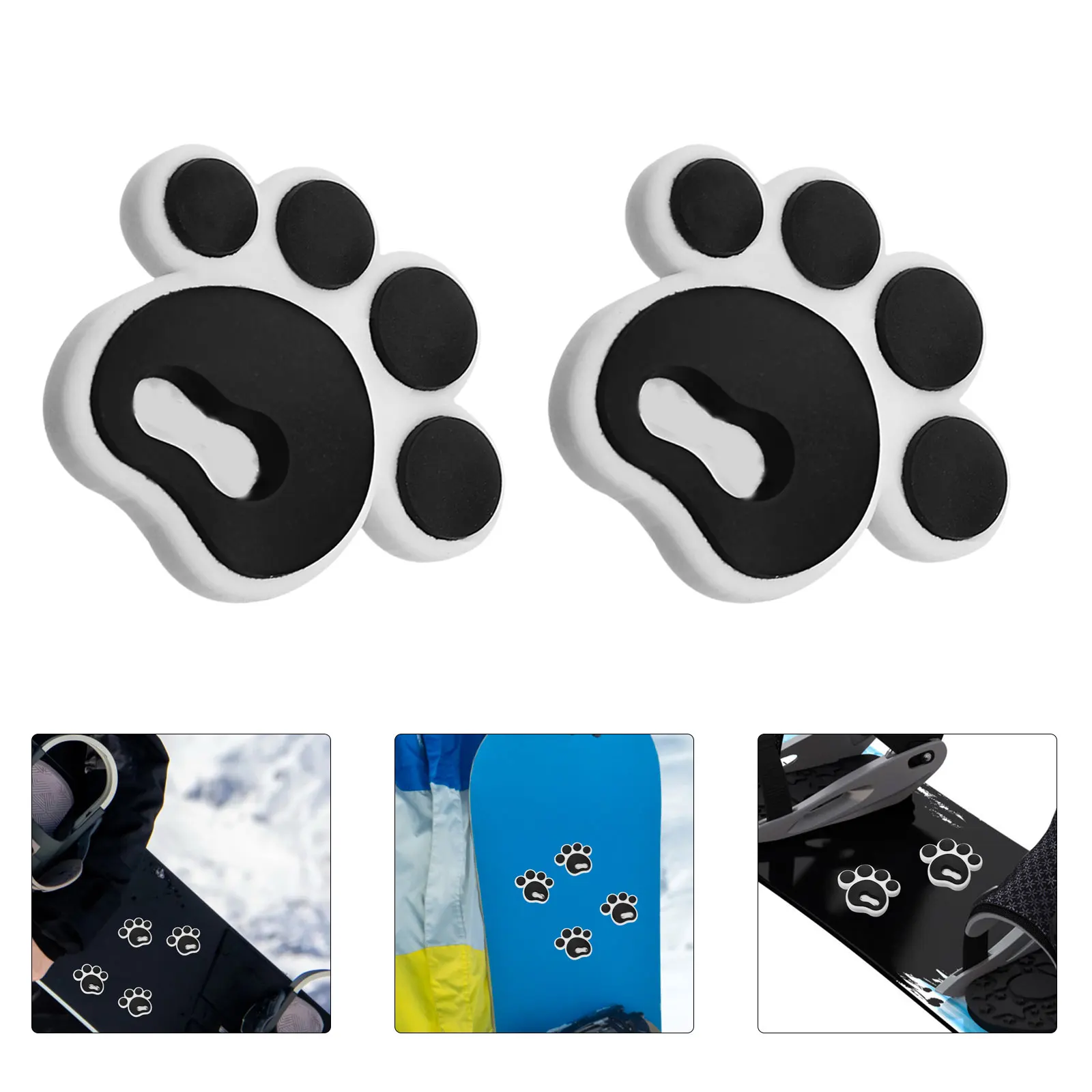 

4pcs Snowboard Nonslip Pad Ski Stickers Snowflake Decal Silica Gel Cushion Anti Slip Sticker Outdoor Sports Accessory