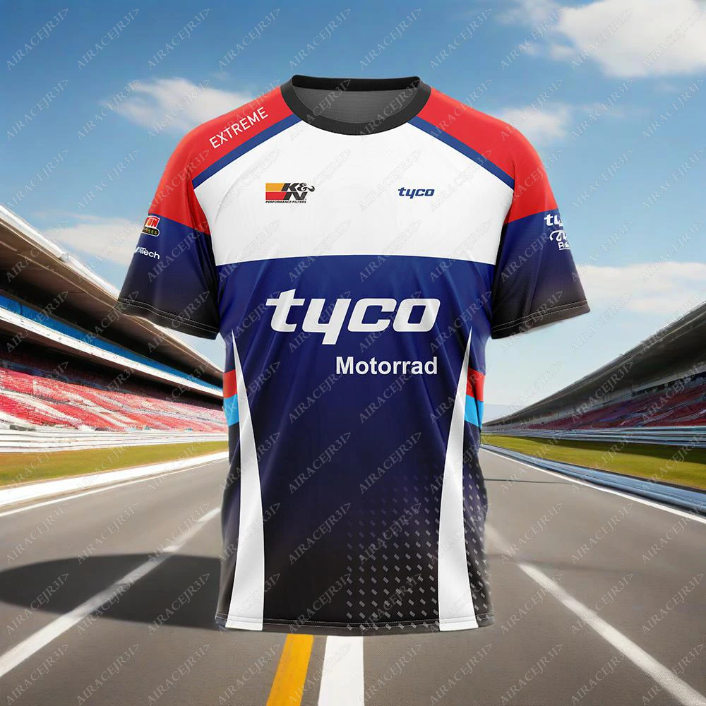 Camiseta de verano de secado rápido para hombre, para motocicleta BMW Motorrad WorldSBK Team Tyco TAS Racing Superbike