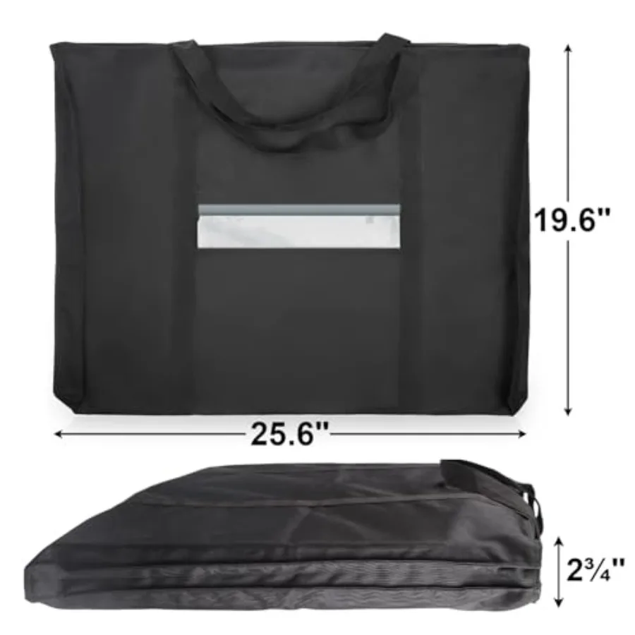 กระเป๋าใส่ผลงานศิลปะผ้าดักครอนน้ำหนักเบา ขนาด 19.6 นิ้ว x 25.6 นิ้ว สำหรับใส่ผลงานศิลปะขนาด 18 นิ้ว x 24 นิ้ว พร้อมสายสะพาย เหมาะสำหรับการพกพา