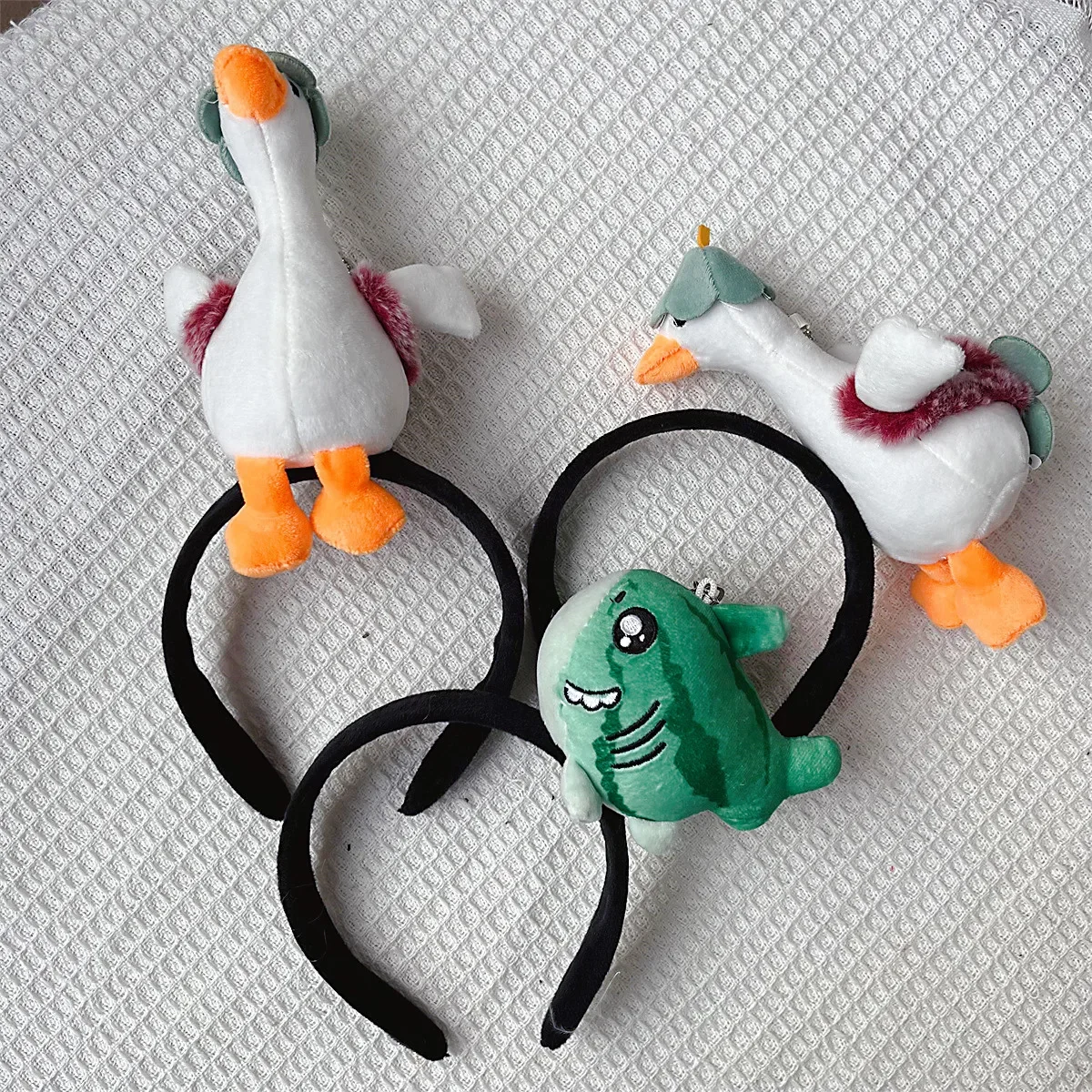 Cute Plush Backpack Duck Hair Band Non-slip Headband for Face Washing Cartoon Hair Band Women's Hair Bundle Headdress