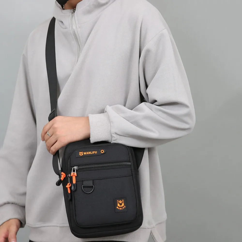 

Casual Oxford Men's Shoulder Bag Multi-pockets Waterproof Men's Business Bag Square Large Capacity Canvas Crossbody Bag Travel