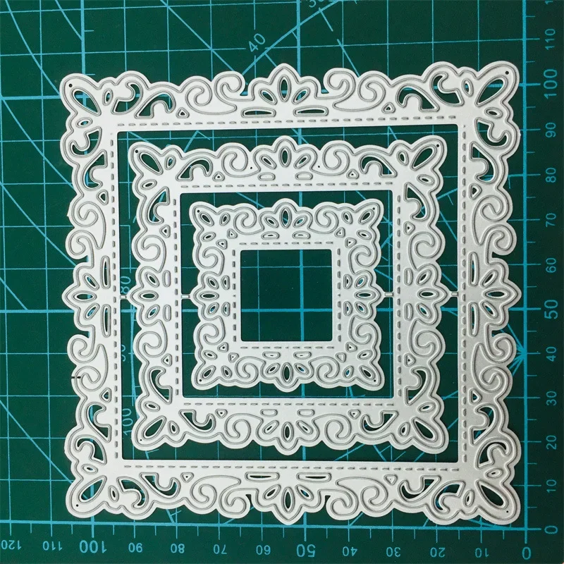 New Square Lace Metal Cutting Dies DIY Scrapbooking And Card Making Decorative Photo Album Crafts Stamps Embossing Stencils