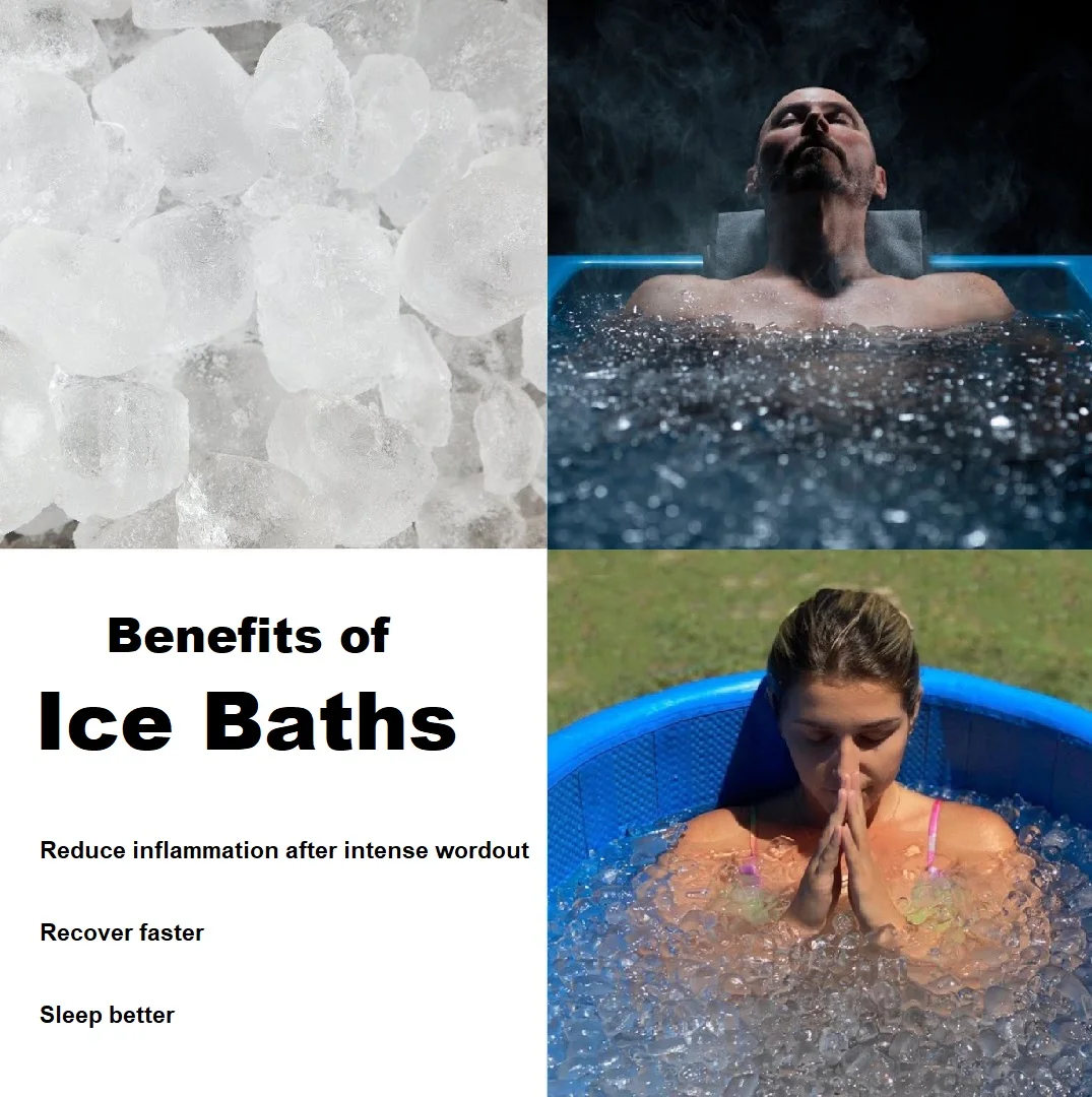 Portable Ice Plunge Bathtub Inflatable Folding Chiller Tub Outdoor Indoor Cold Plunge Ice Bath with Chiller