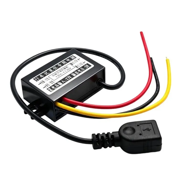 Y45A-For Car Dash Cams Compatible 12V To 5V Dash Cam USB Power Converter With Low-Voltage Protection(ACC Version)-DC-DC Converte