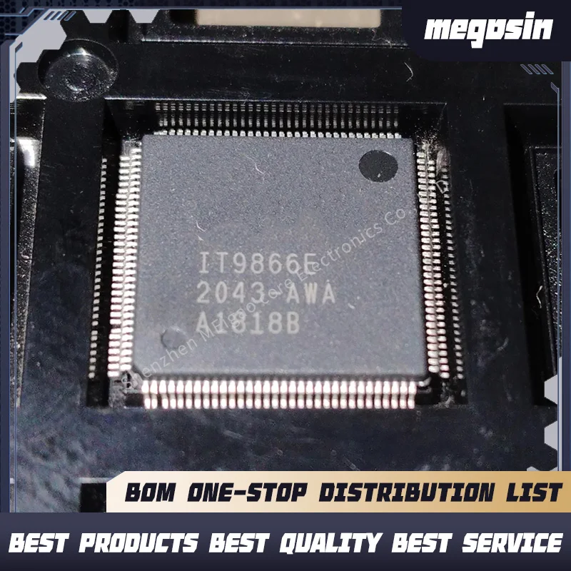 1PCS/LOT IT9866E IT9866 QFP128 Liquid crystal display chip