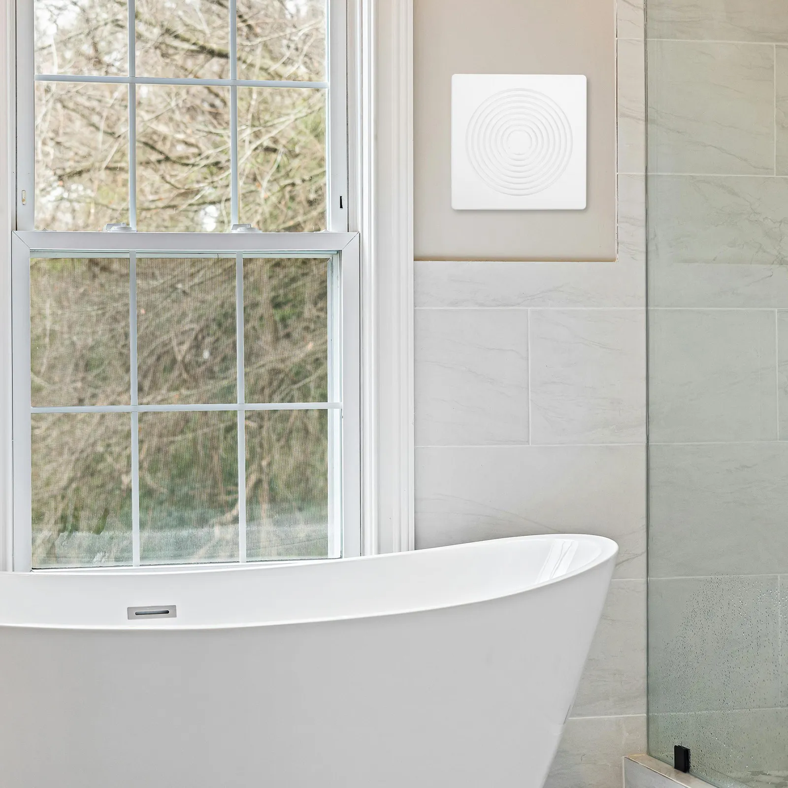 Bathroom Exhaust Fan Cover Spring Square Ceiling Mounted Replacement Vent Cap Bathroom Fan Grille Extractor Cover