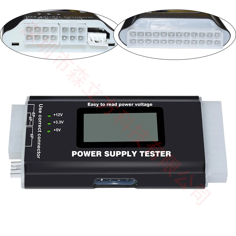 

Check Quick Bank Supply Power Measuring Diagnostic Tester Tools LCD Display PC Computer 20/24 Pin Power Supply Tester