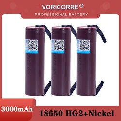 100% 충전식 배터리, 18650, 3000mAh, 18650HG2, 3.6V 방전, 20A 전원 배터리 및 DIY 니켈, 신제품