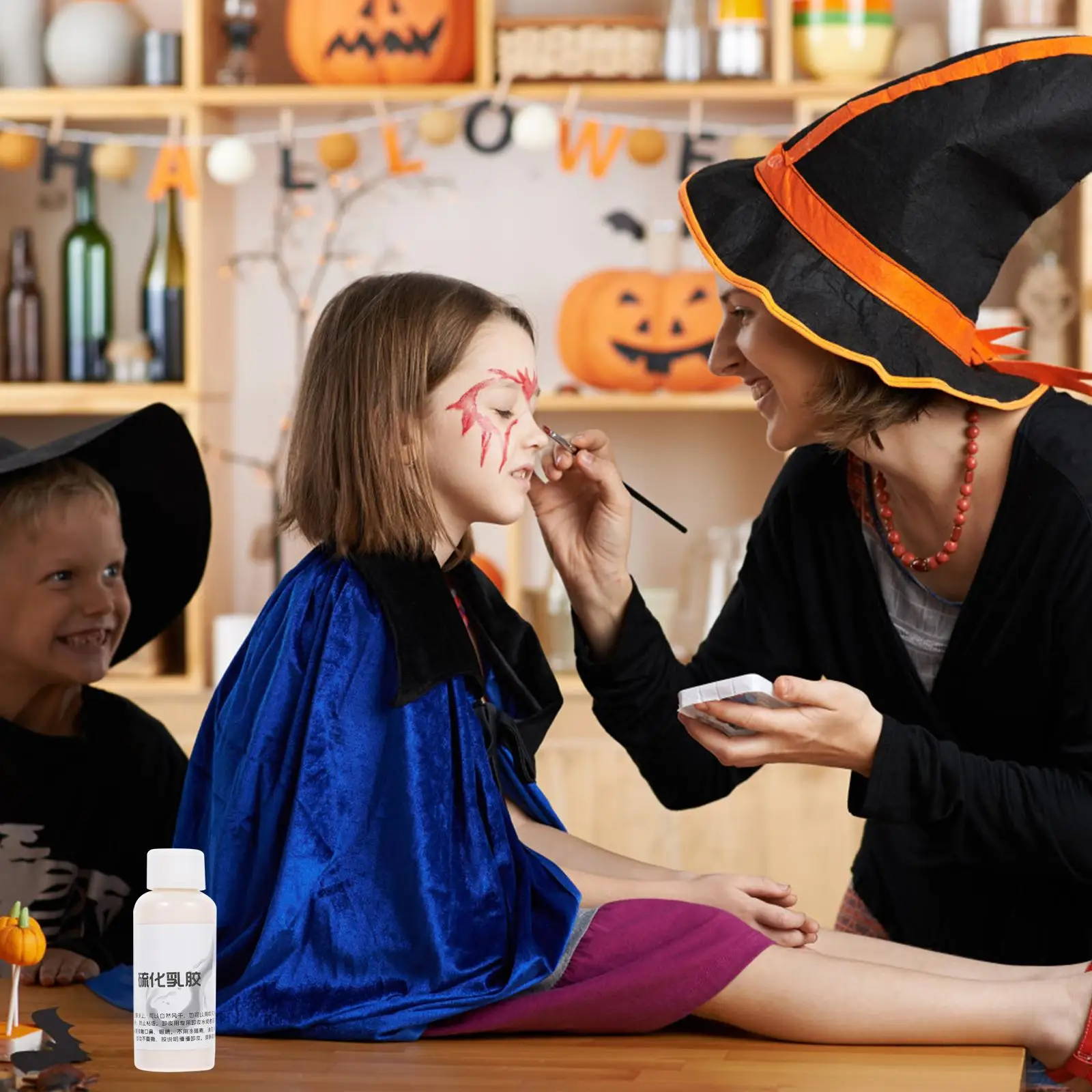 1 botella de maquillaje de látex líquido, máscara de Halloween, maquillaje antiarrugas de vejez, látex para actuación, Cosplay