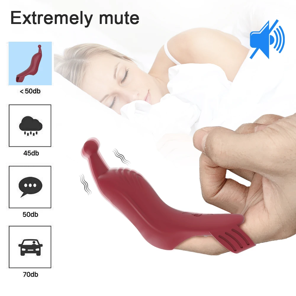 Powerful Finger Vibrator For Women Female Nipple Clitoris Stimulator Dildo G Spot Erotic Massager Sex Toys For for Women Couples