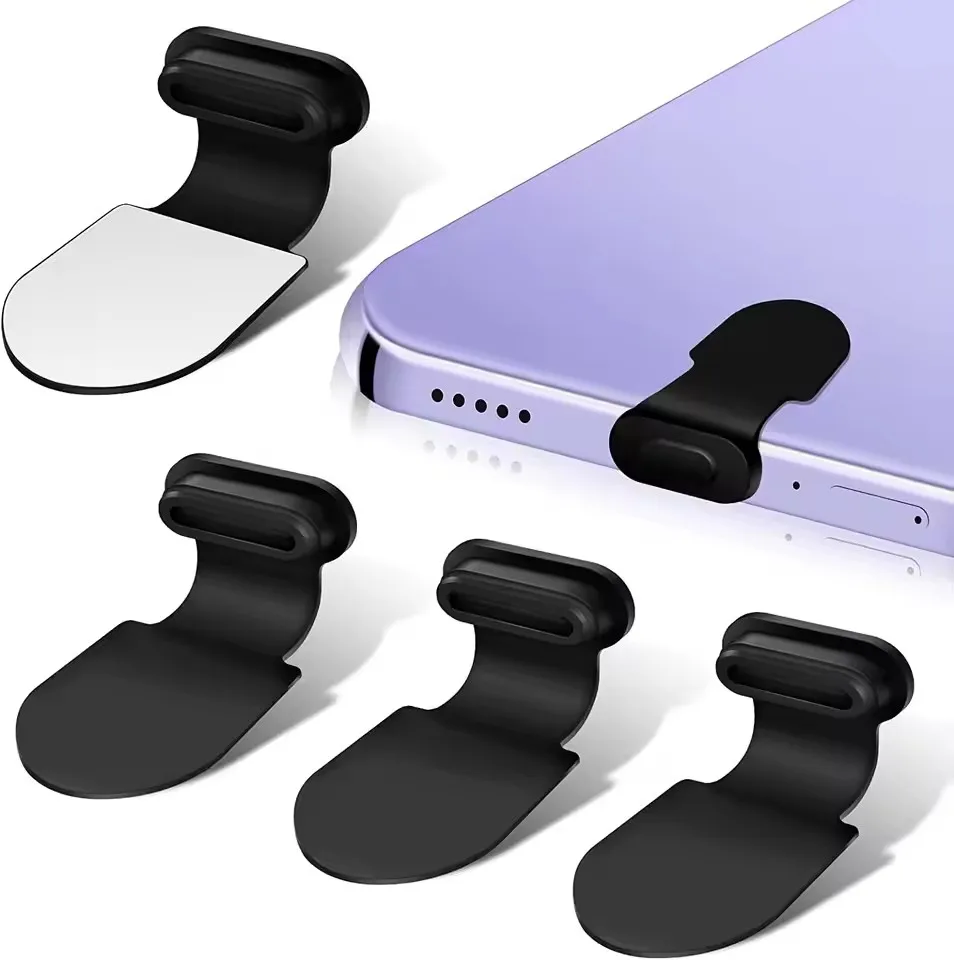 1/4/6 pezzi porta di ricarica spina antipolvere per iPhone Samsung protezione porta USB tipo C tappi antipolvere in silicone copertura tappo anti-smarrimento