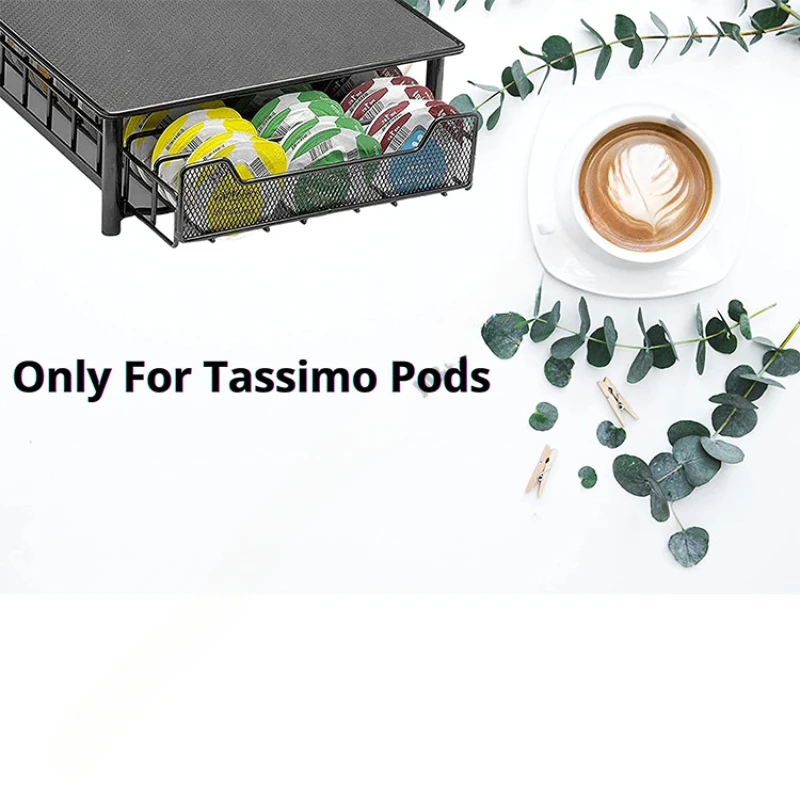 52 Cups Coffee Capsule Holder for Tassim BOSCH Rotatable Large Capacity Metal Organizer Coffee Accessories for Home