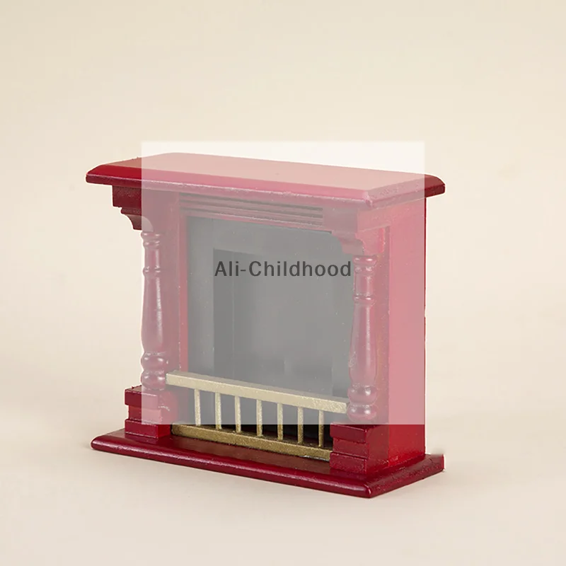 

1PC 1/12 Dollhouse Miniature Fireplace Model Dollhouse Living Room Wooden Furniture Life Scene Decoration Accessories