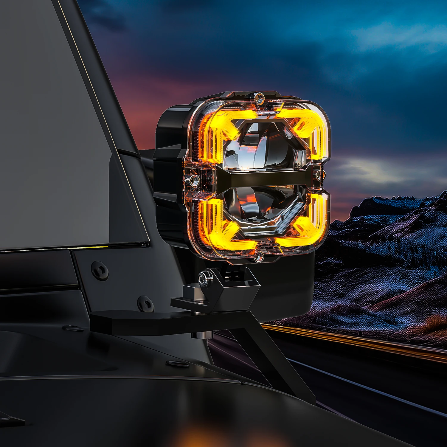 2025 Newest Off Road Barra LED 4x4 LED Work Driving Lights Bar Lights UTV Roof Mount Offroad Linkable Modular Kit Led Light Bar