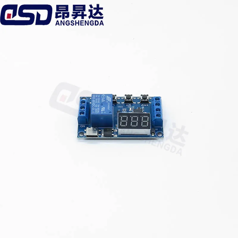 DC 6-30V Support Type-c Micro USB 5V LED Display Automation Cycle Delay Timer Switch Off Delay Time Relay 6V 9V 12V 24V