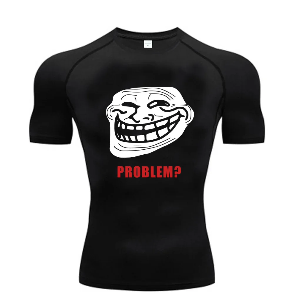 Trollface t-shirt Quick-Dry Fitness gothic anime cute gyaru harajuku japan scene  Psychedelic dollette
