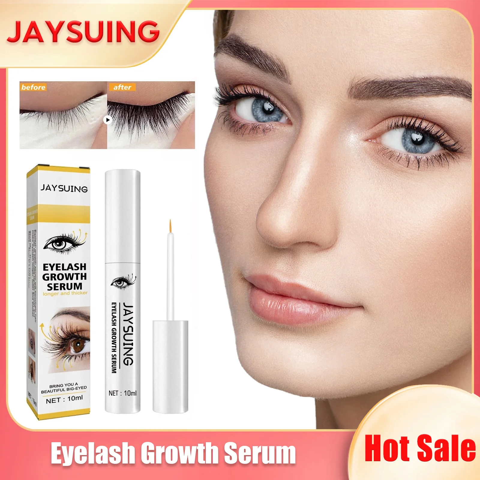 Eyelash Growth Liquid Enhance Longer Lengthening Lashes Eyebrow Fuller Thicker Promote Curling Waterproof Eyelash Enhancer Care