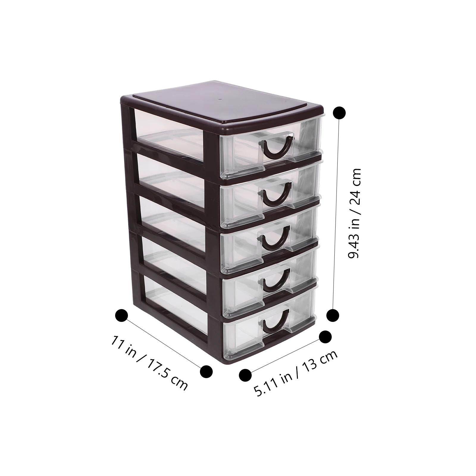 5 Grids Plastic Storage Drawer Storage Box Desktop Makeup Organizer Holder Vanity Practical Office Small Cabinet Storage Drawer