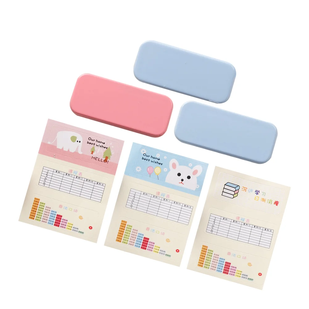 3 Pcs Dollhouse Stationery Pencil Case Mini Accessory Dolls Supplies Set Container For Alloy Tiny Model