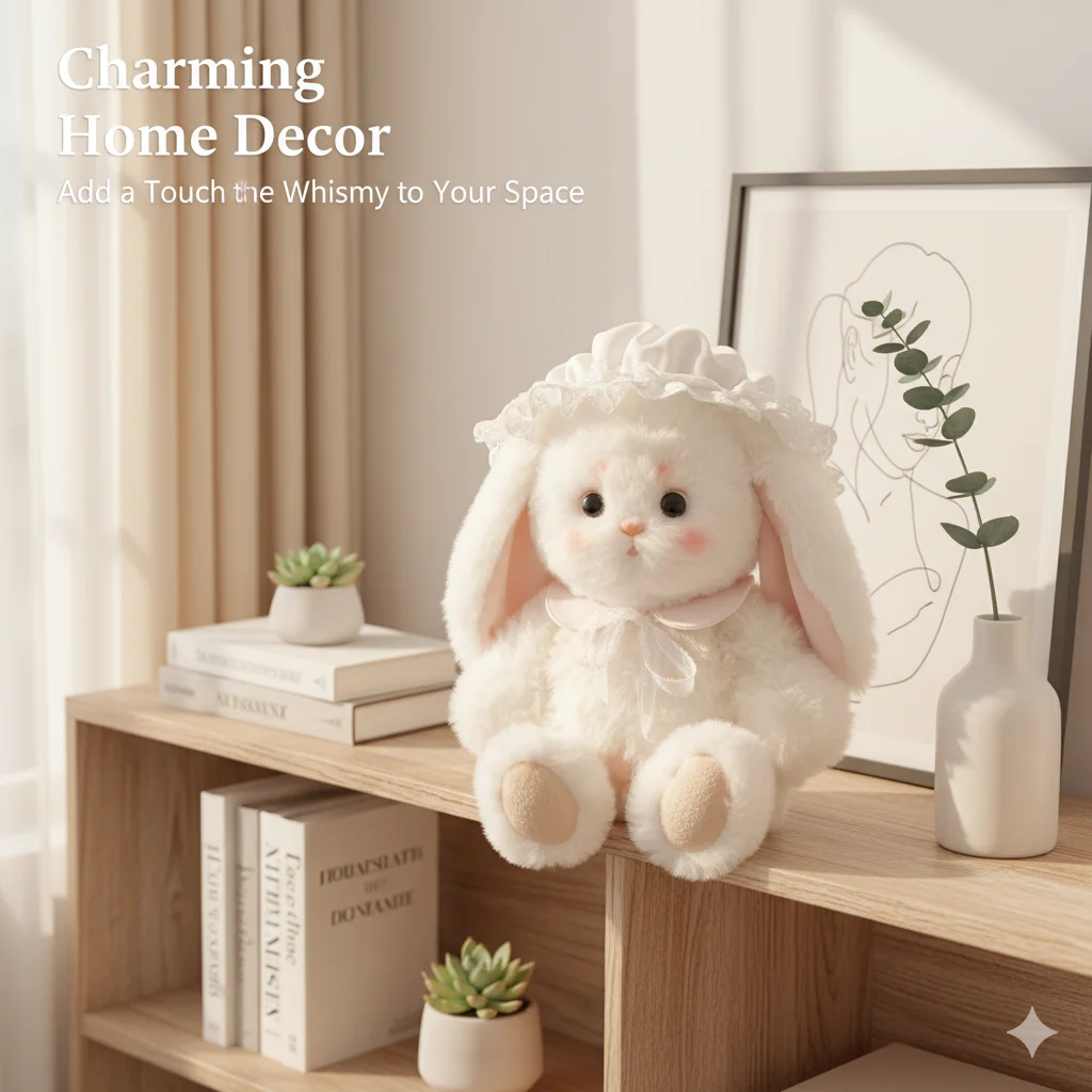 

DIY Bunny Plush Doll Kit Handmade Long Ear Rabbit With Jointed Limbs, Soft Fabric Material Pac Cute Gift For Girls