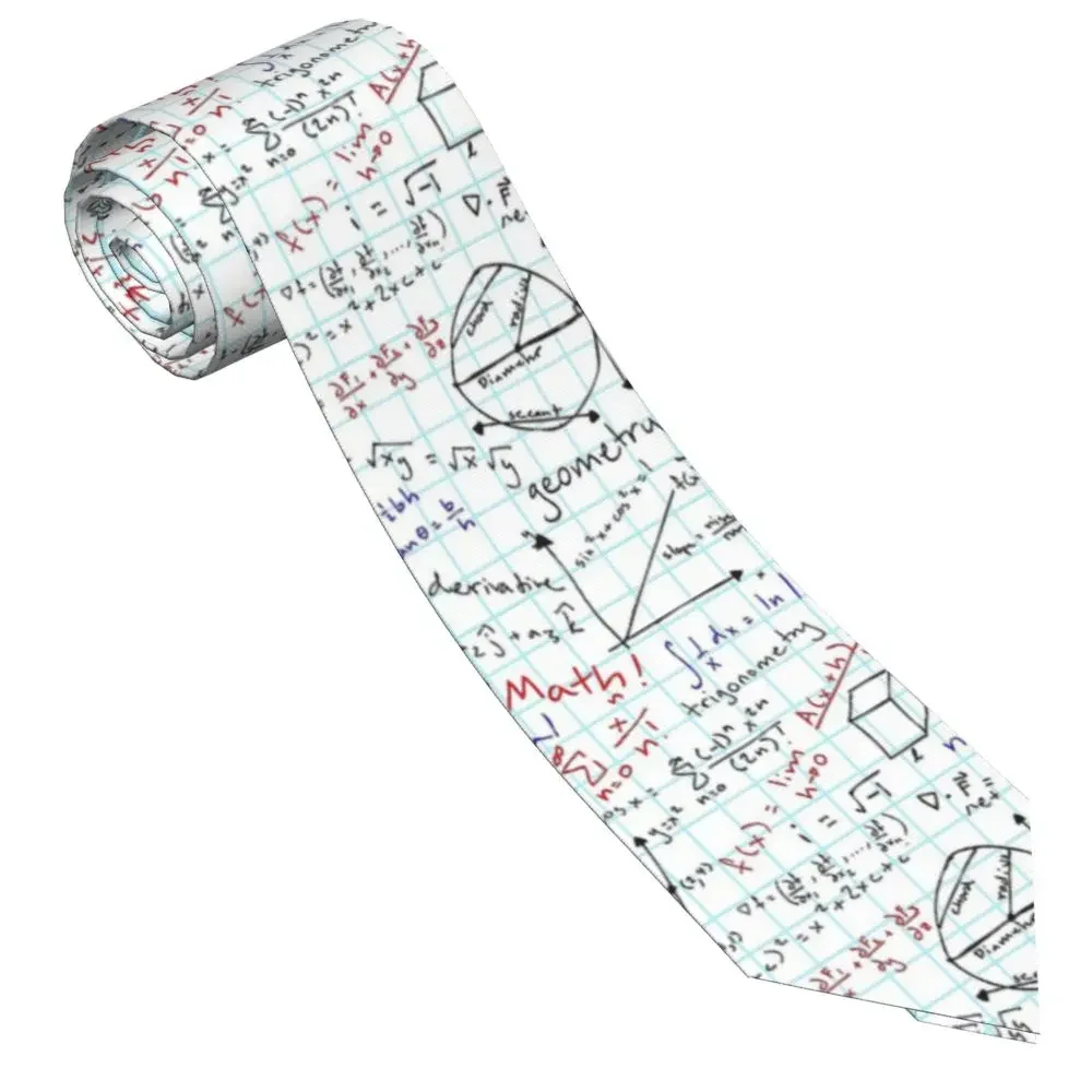 

Math Homework Men Women Neckties Slim Polyester 8 cm Classic Teacher Gift Neck Ties for Shirt Accessories Wedding