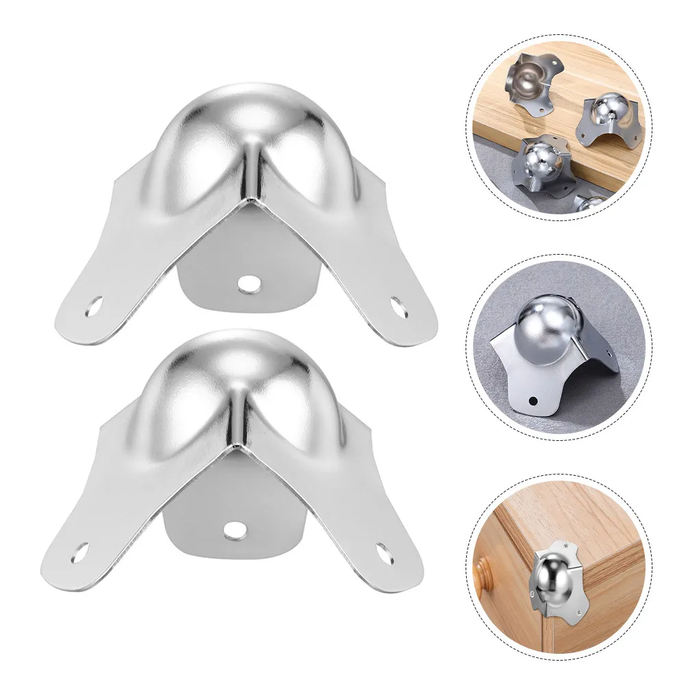 

10Pcs Ball Corner Protectors Iron Material Heavy Duty for Flight Cases Road Cabinets Furniture Edge Reduction