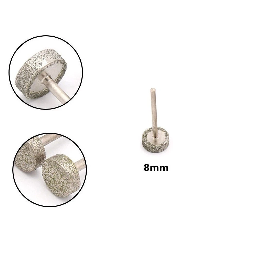 Grinding Burr Diamond Grinding Head 8/10/12/14/16mm Jade Peeling Carved Glass Right Angle E Needle Diamond Diamond Grinding Head
