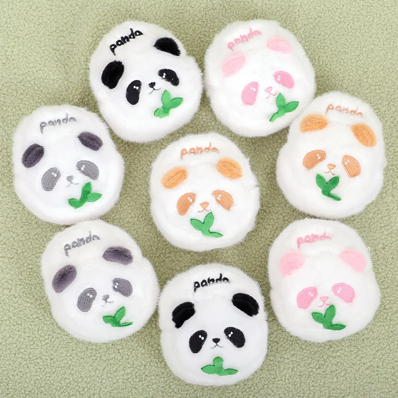 Pandas love to eat bamboo peluche portamonete borsa ciondolo utile portachiavi decorare coppia morbida regalo di compleanno